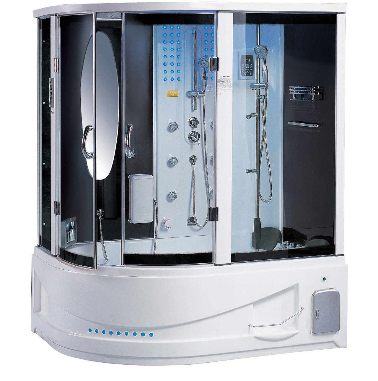 Maya Bath Siena-White-Right Steam Shower Steam Shower Maya Bath