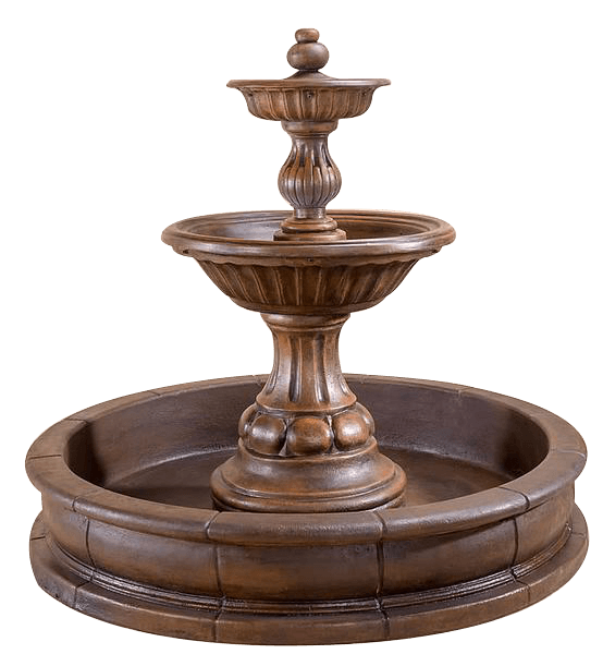 Siena Pond Outdoor Cast Stone Garden Fountain Fountain Tuscan