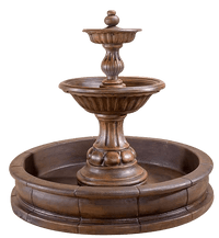 Thumbnail for Siena Pond Outdoor Cast Stone Garden Fountain Fountain Tuscan