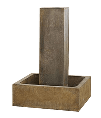 Thumbnail for Smooth Pilar Outdoor Cast Stone Garden Fountain Fountain Tuscan