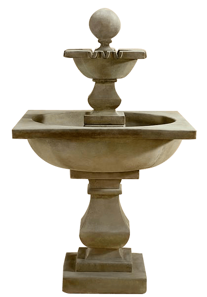 Quadratum Outdoor Cast Stone Garden Fountain Fountain Tuscan