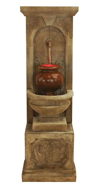 St. Helena Urn Outdoor Cast Stone Garden Fountain For Rustic Iron Spout Fountain Tuscan