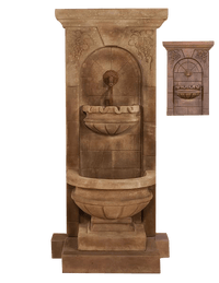 Thumbnail for St. Helena Outdoor Cast Stone Garden Fountain W/ Step & For Spout Fountain Tuscan