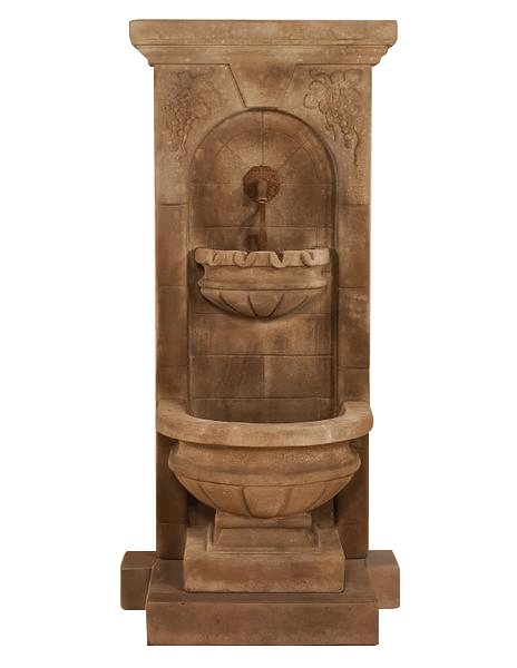 St. Helena Outdoor Cast Stone Garden Fountain W/ Step & For Spout Fountain Tuscan