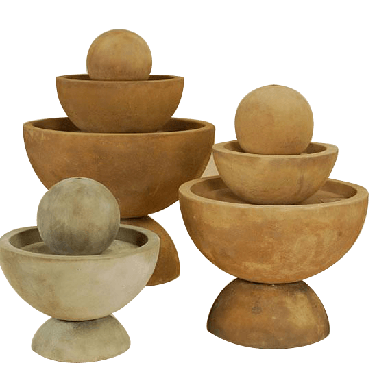 Tondo Outdoor Cast Stone Garden Fountain Small Fountain Tuscan