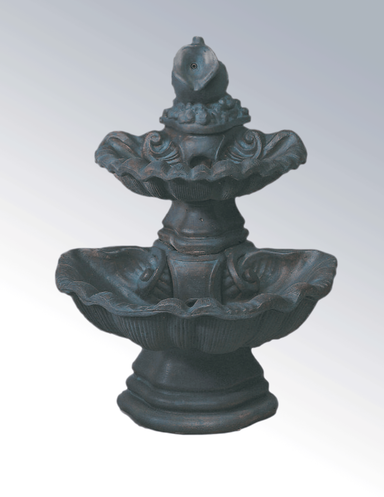 Two Tier With Pitcher Cast Stone Outdoor Garden Fountain Fountain Tuscan