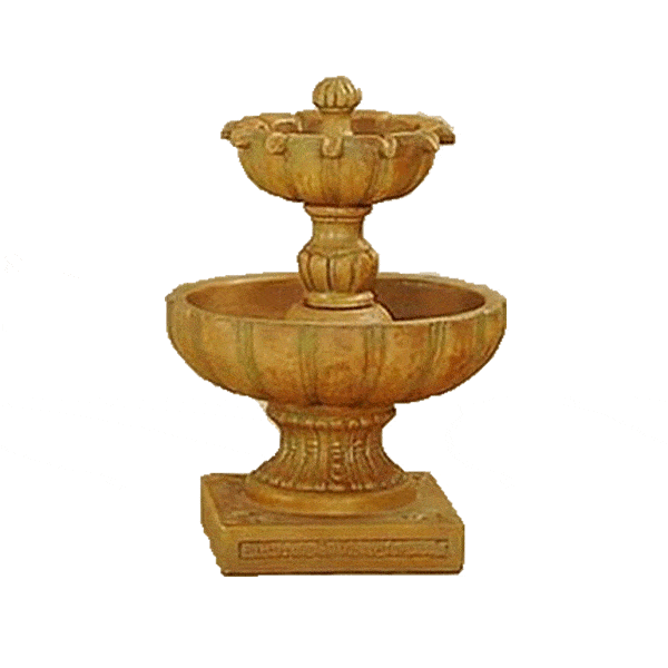 Urbino Two Tier Cast Stone Outdoor Garden Fountain Fountain Tuscan