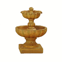 Thumbnail for Urbino Two Tier Cast Stone Outdoor Garden Fountain Fountain Tuscan