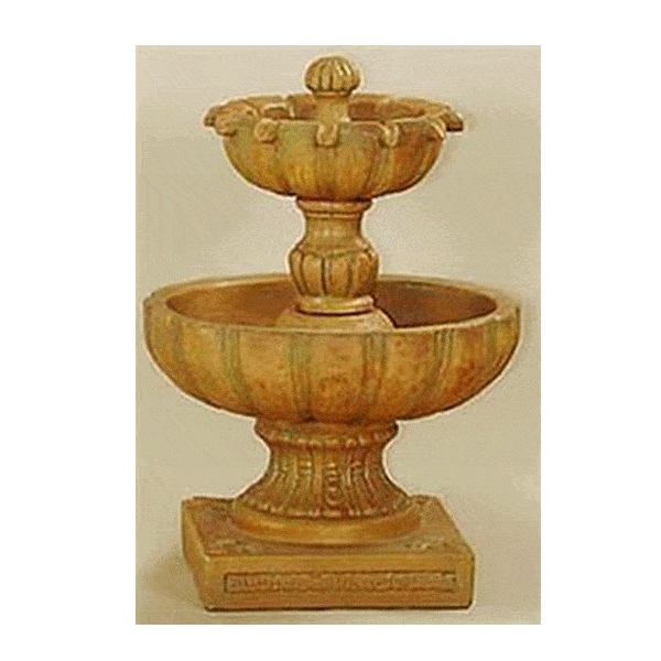 Urbino Two Tier Cast Stone Outdoor Garden Fountain Fountain Tuscan