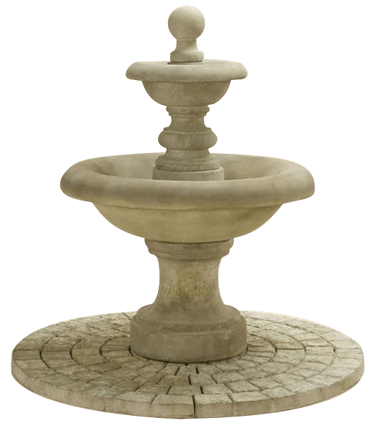 Villa Santini Two Tier Outdoor Cast Stone Garden Fountain Fountain Tuscan