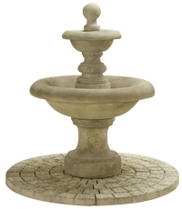 Thumbnail for Villa Santini Two Tier Outdoor Cast Stone Garden Fountain Fountain Tuscan