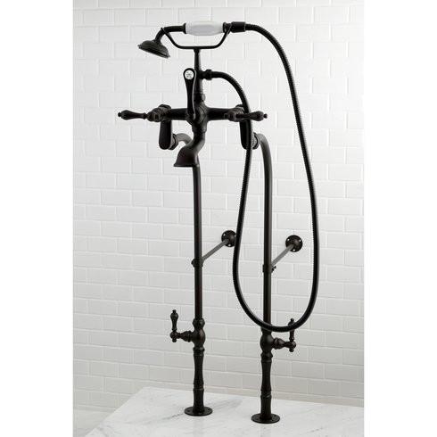 Kingston Brass Vintage Freestanding Tub Filler Package, Oil Rubbed Bronze Clawfoot Tub Set Kingston Brass