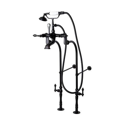 Kingston Brass Vintage Freestanding Tub Filler Package, Oil Rubbed Bronze Clawfoot Tub Set Kingston Brass