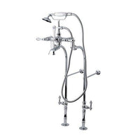 Thumbnail for Kingston Brass Vintage Freestanding Tub Filler Package, Satin Nickel Clawfoot Tub Set Kingston Brass