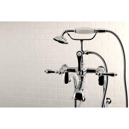 Kingston Brass Vintage Freestanding Tub Filler Package, Polished Chrome Clawfoot Tub Set Kingston Brass