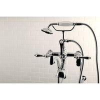 Thumbnail for Kingston Brass Vintage Freestanding Tub Filler Package, Polished Chrome Clawfoot Tub Set Kingston Brass