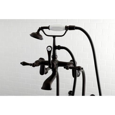 Kingston Brass Vintage Freestanding Tub Filler Package, Oil Rubbed Bronze Clawfoot Tub Set Kingston Brass