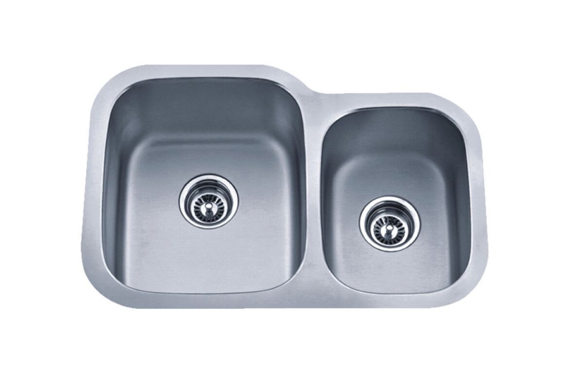 Cantrio Double Bowl 27 1/8" Stainless Steel Undermount Kitchen sink Kitchen Steel Series Cantrio