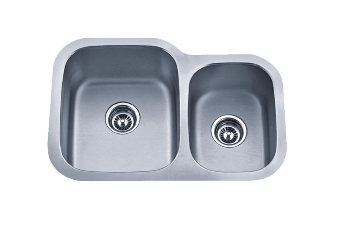 Cantrio Double Bowl 27 1/8" Stainless Steel Undermount Kitchen sink Kitchen Steel Series Cantrio 