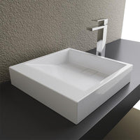 Thumbnail for Cantrio Solid Surface Modern Top Mount Bathroom Sink MMA-18184 Solid Surface Series Cantrio 