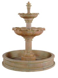 Thumbnail for Acquarossa Pond Cast Stone Outdoor Garden Fountain Short Fountain Tuscan