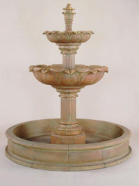 Thumbnail for Acquarossa Pond Cast Stone Outdoor Garden Fountain Short Fountain Tuscan