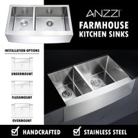 Thumbnail for ANZZI ELYSIAN Series K-AZ3620-4C Kitchen Sink Kitchen Sink ANZZI