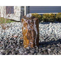 Thumbnail for Real Stone Fountains ABBC118 Fountain Kit - 18″ Small Basalt Fountain Blue Thumb