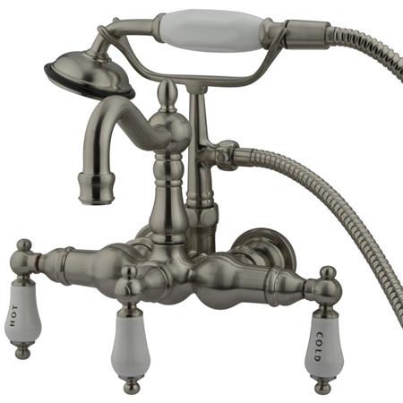Kingston Brass Vintage 3-3/8" Wall Mount Clawfoot Tub Filler with Hand Shower Clawfoot Tub Filler Kingston Brass
