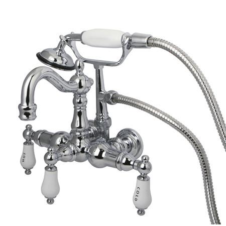 Kingston Brass Vintage 3-3/8" Wall Mount Clawfoot Tub Filler with Hand Shower Clawfoot Tub Filler Kingston Brass
