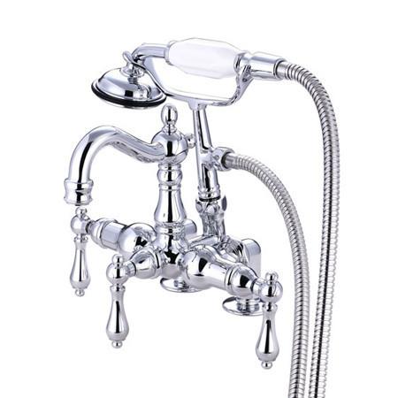 Kingston Brass Vintage 3-3/8" Deck Mount Clawfoot Tub Filler with Hand Shower Clawfoot Tub Filler Kingston Brass