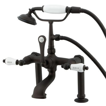 Kingston Brass Vintage 7" Deck Mount Clawfoot Tub Filler with Hand Shower Clawfoot Tub Filler Kingston Brass