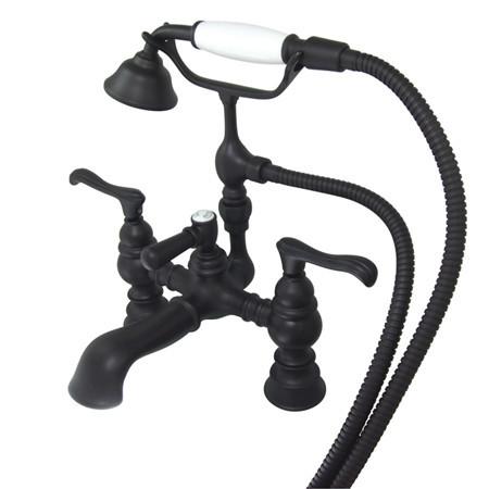 Kingston Brass Vintage 7" Deck Mount Clawfoot Tub Filler with Hand Shower Clawfoot Tub Filler Kingston Brass