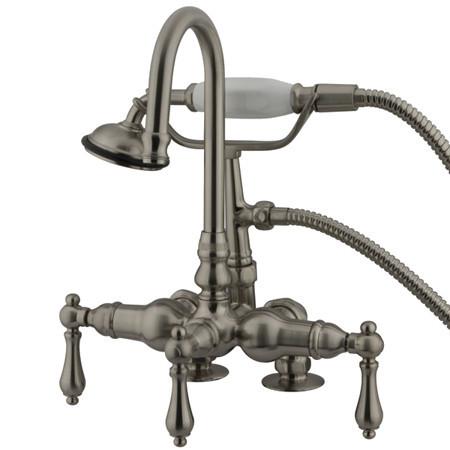 Kingston Brass Vintage 3-3/8" Deck Mount Clawfoot Tub Filler with Hand Shower Clawfoot Tub Filler Kingston Brass