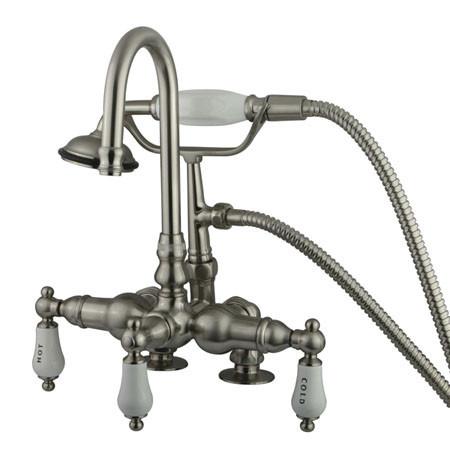 Kingston Brass Vintage 3-3/8" Deck Mount Clawfoot Tub Filler with Hand Shower Clawfoot Tub Filler Kingston Brass