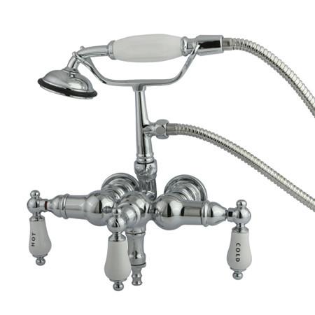 Kingston Brass Vintage 3-3/8" Wall Mount Clawfoot Tub Filler with Hand Shower Clawfoot Tub Filler Kingston Brass