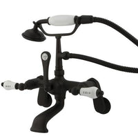 Thumbnail for Kingston Brass Vintage Wall Mount Clawfoot Tub Filler with Hand Shower Clawfoot Tub Filler Kingston Brass