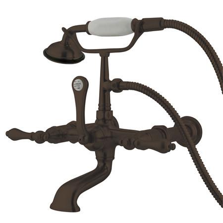 Kingston Brass Vintage Wall Mount Clawfoot Tub Filler with Hand Shower Clawfoot Tub Filler Kingston Brass