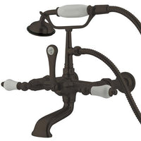 Thumbnail for Kingston Brass Vintage Wall Mount Clawfoot Tub Filler with Hand Shower Clawfoot Tub Filler Kingston Brass