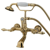 Thumbnail for Kingston Brass Vintage Wall Mount Clawfoot Tub Filler with Hand Shower Clawfoot Tub Filler Kingston Brass
