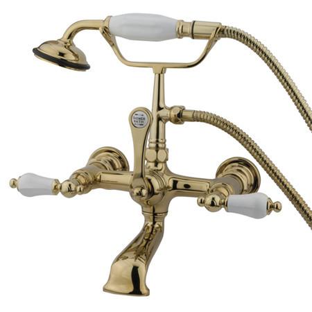 Kingston Brass Vintage Wall Mount Clawfoot Tub Filler with Hand Shower Clawfoot Tub Filler Kingston Brass