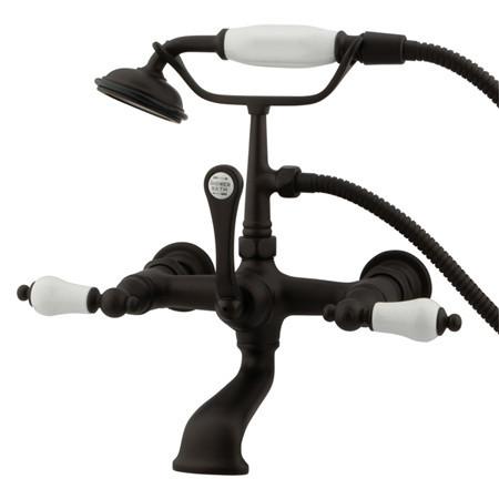 Kingston Brass Vintage Wall Mount Clawfoot Tub Filler with Hand Shower Clawfoot Tub Filler Kingston Brass