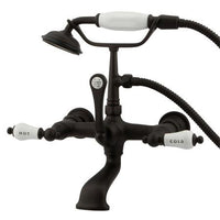 Thumbnail for Kingston Brass Vintage Wall Mount Clawfoot Tub Filler with Hand Shower Clawfoot Tub Filler Kingston Brass