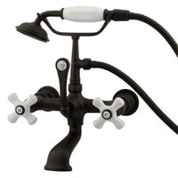 Thumbnail for Kingston Brass Vintage Wall Mount Clawfoot Tub Filler with Hand Shower Clawfoot Tub Filler Kingston Brass