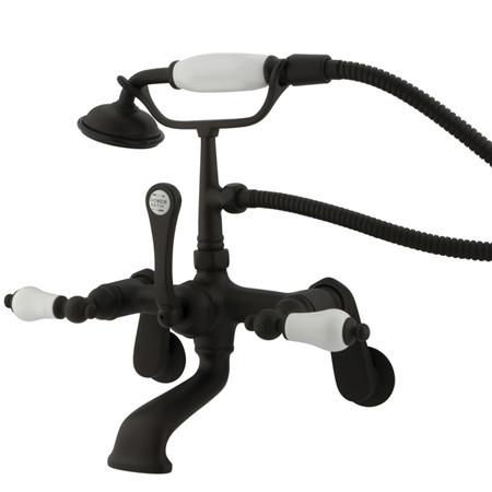 Kingston Brass Vintage Wall Mount Clawfoot Tub Filler with Hand Shower Clawfoot Tub Filler Kingston Brass