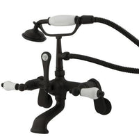 Thumbnail for Kingston Brass Vintage Wall Mount Clawfoot Tub Filler with Hand Shower Clawfoot Tub Filler Kingston Brass