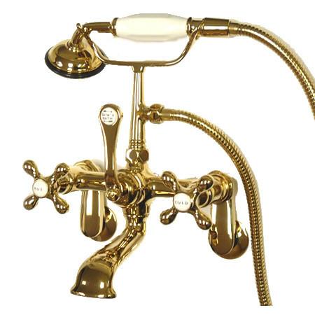 Kingston Brass Vintage Wall Mount Clawfoot Tub Filler with Hand Shower Clawfoot Tub Filler Kingston Brass