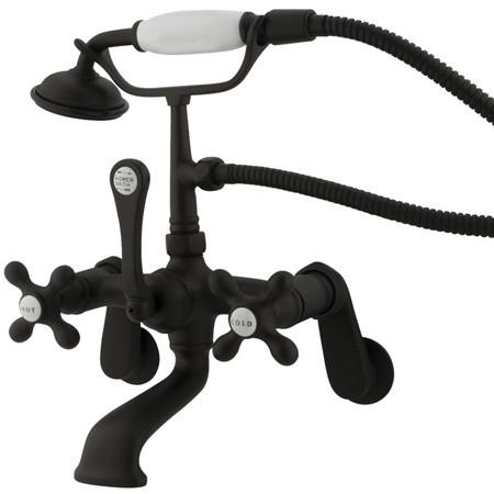 Kingston Brass Vintage Wall Mount Clawfoot Tub Filler with Hand Shower Clawfoot Tub Filler Kingston Brass