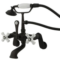 Thumbnail for Kingston Brass Vintage Wall Mount Clawfoot Tub Filler with Hand Shower Clawfoot Tub Filler Kingston Brass