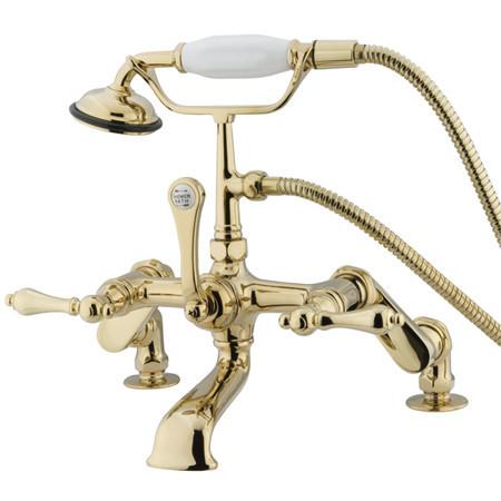 Kingston Brass Vintage Deck Mount Clawfoot Tub Filler with Hand Shower Clawfoot Tub Filler Kingston Brass